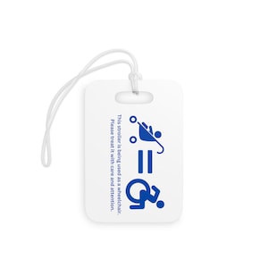 Stroller Equals Wheelchair Tag, Stroller Tag, Wheelchair Tag, Special Needs, Autism, Travel