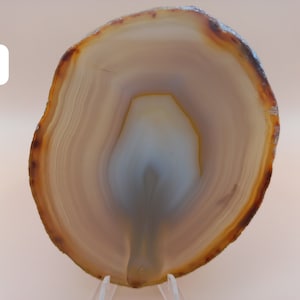 Natürliche Achatscheiben, ungefärbt, beidseitig poliert