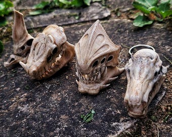 Subnautica Leviathan Skull Keychains