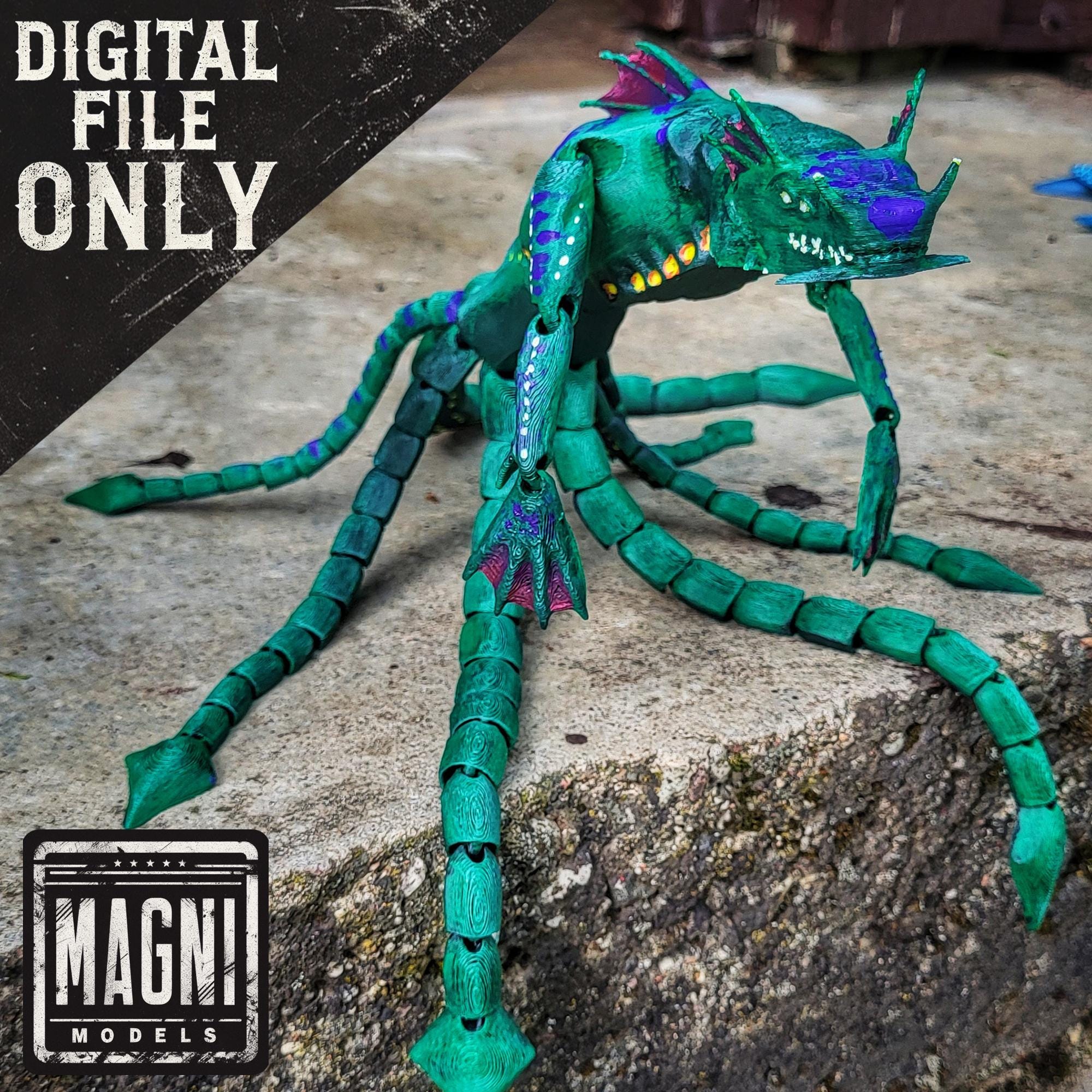 Articulated Sea Dragon Leviathan STL Subnautica [FOR 3D PRINTING] Etsy
