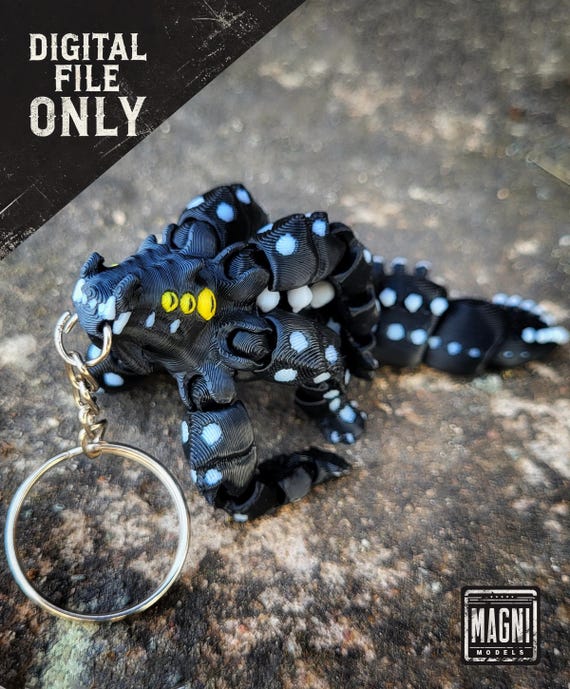 Articulated Mini Gargantuan Leviathan STL - Keychain - Subnautica