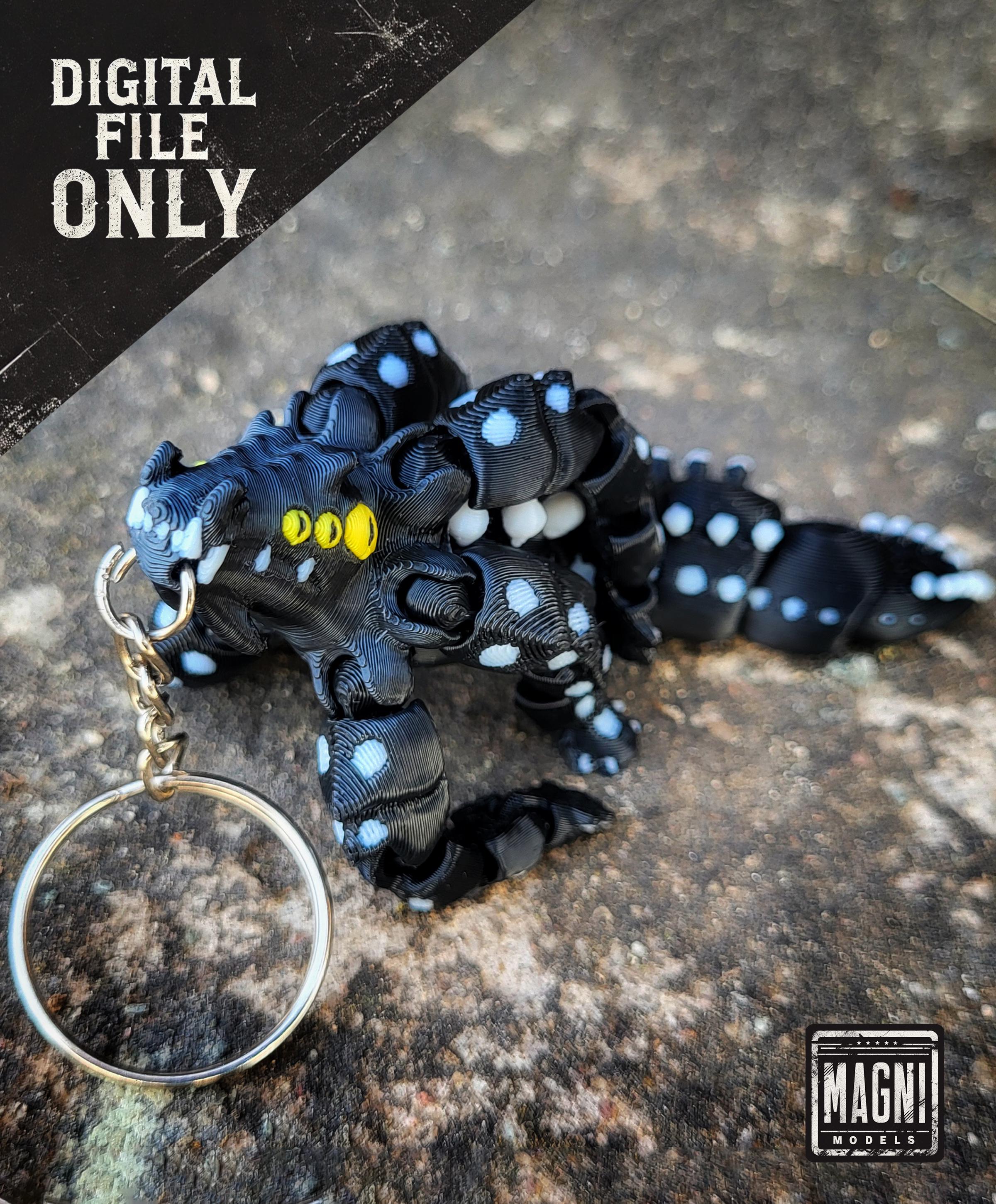 Articulated Mini Gargantuan Leviathan STL - Keychain - Subnautica