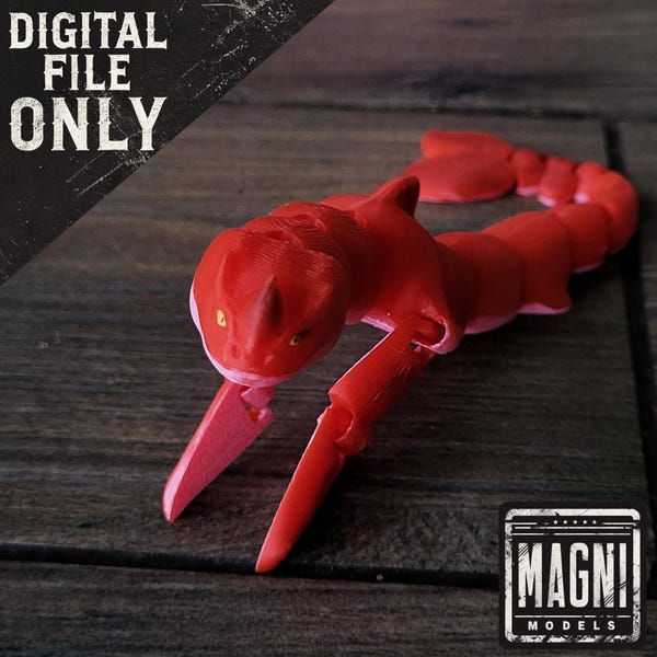 Articulated Red Bluster STL - The Sea Beast [FOR 3D PRINTING]