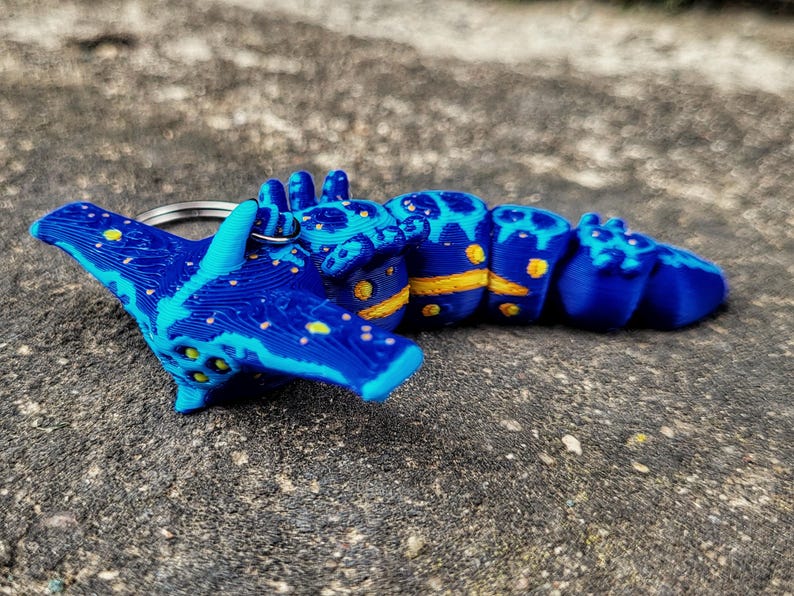 Slug Keychain Module Subnautica Mini Flexi Keychains - Etsy