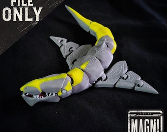 Articulated Brute Shark STL - Subnautica [FOR 3D PRINTING]