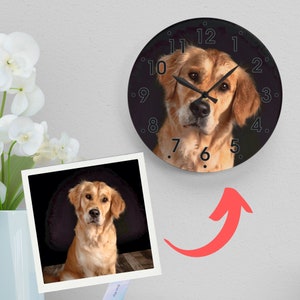 Personalized Photo Acrylic Wall Clock, Customizable Picture Clock, Custom Pet Image, Gift for Wedding, Anniversary, Couples, Family Photo zdjęcie 6
