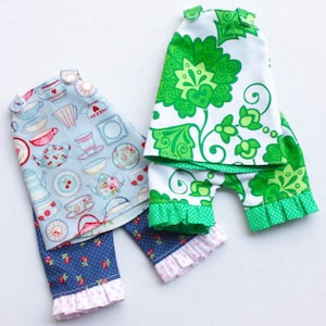 SALE Criss Cross & Ruffles Outfit PDF Pattern Doll Clothing