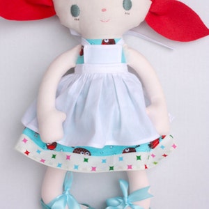 SALE Bow Tie Shoes & Apron PDF Pattern Doll Clothing image 2