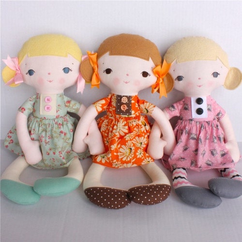 Button Joint Doll PDF Sewing Pattern Easy Rag Doll Cloth Dolly - Etsy