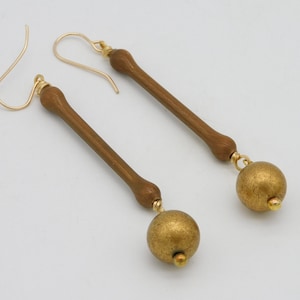 ELENA - Vintage Famous Designer Beads - Long Linear Lightweight Statement Earrings