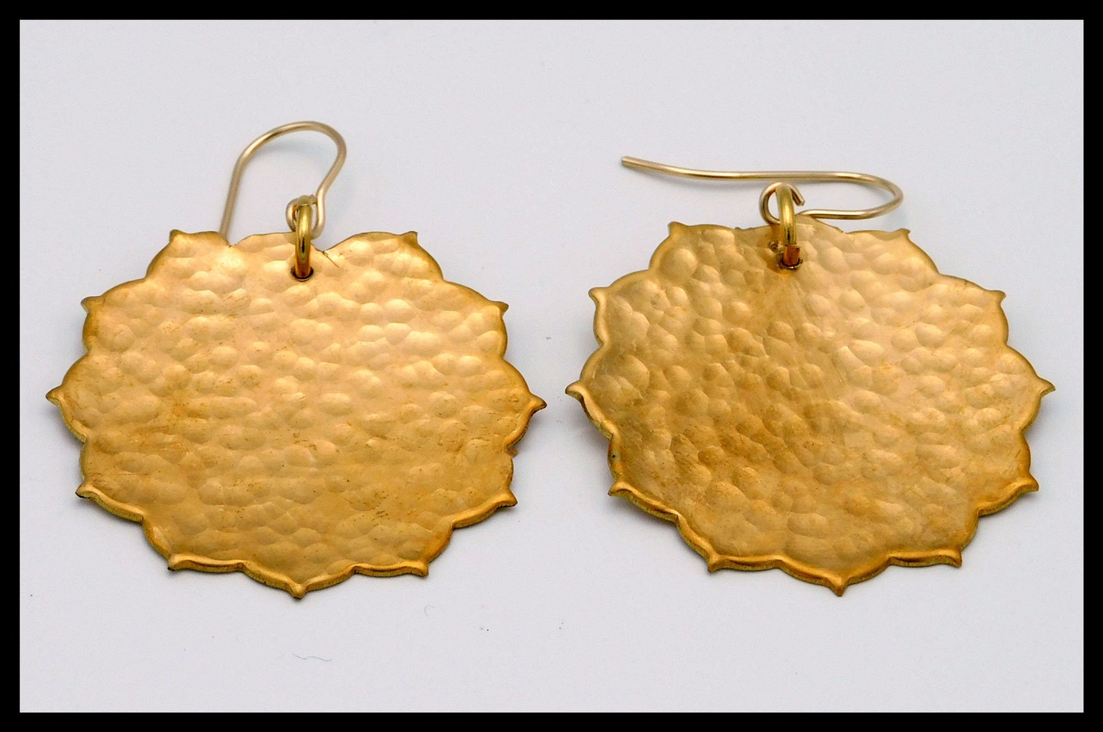 MANDALA Hammered Bronze Mandala Earrings Etsy