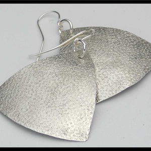SAND - Handforged Sand Textured German Silver Statement Earrings