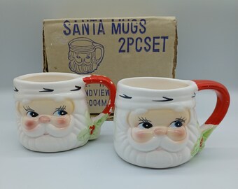 Vintage Santa Mug Set - Taiwan