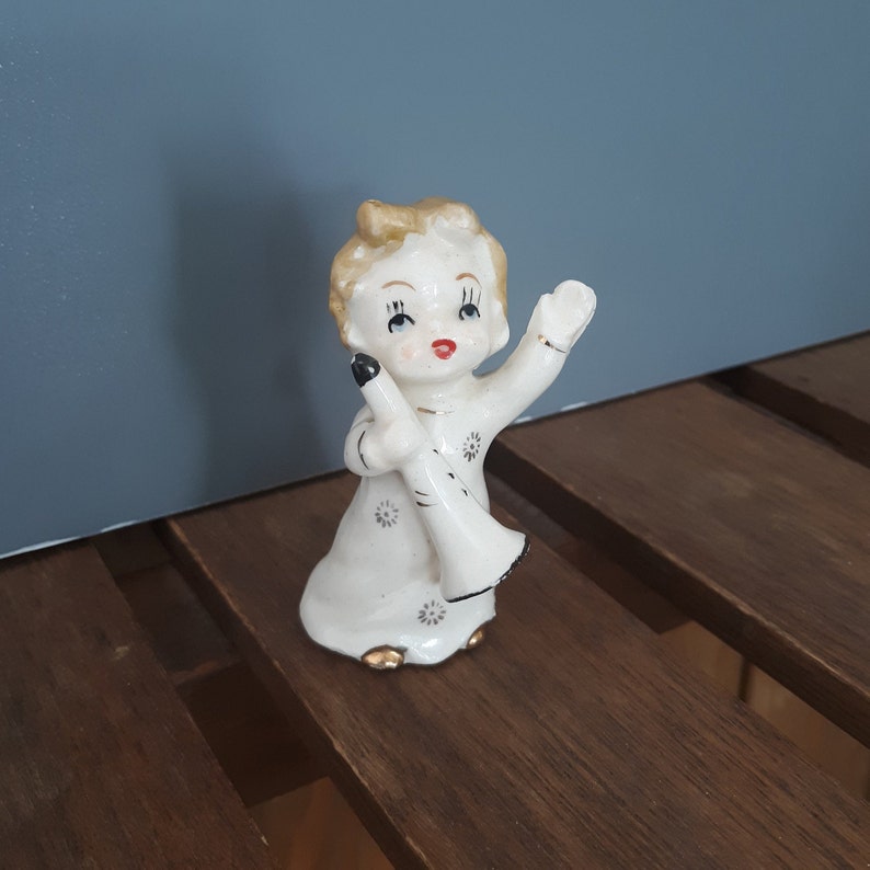 Instrument Music Vintage Girl Figurine
