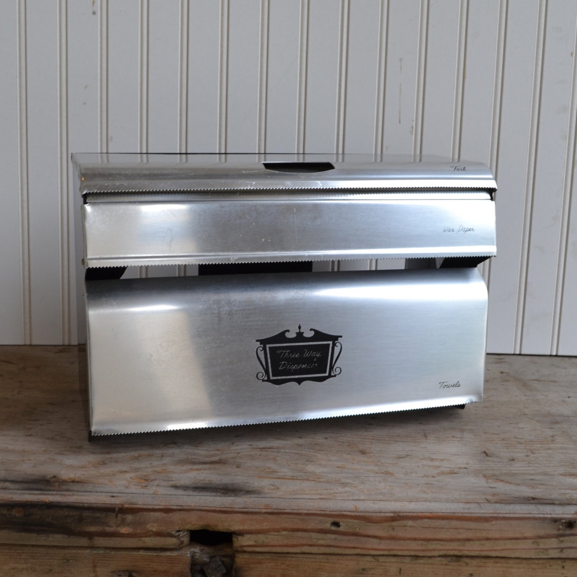 Vintage Aluminum Kitchen Dispenser West Bend Foil Paper Etsy