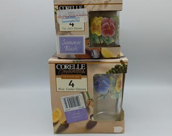 Choose one Boxed Set Corelle Summer Blush Drinkware 1997 NIB