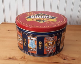 Vintage Quaker Oats Tin - 1983 - Royalhillvintage