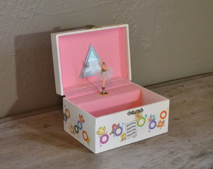 Vintage Music Jewelry Box Little Girl Ballerina Etsy