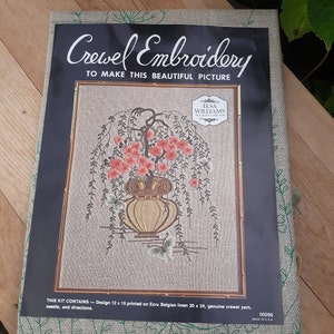 Vintage Chinese Cherry Tree Kit NOS 00096 Crewel Embroidery