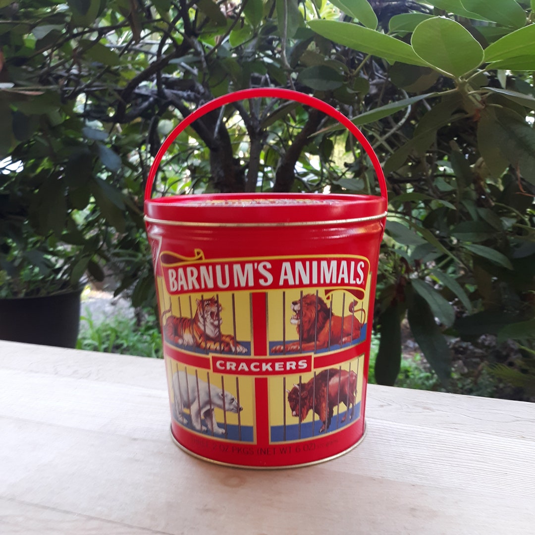 Vintage Animal Cracker Bucket Tin Nabisco 1990 Etsy