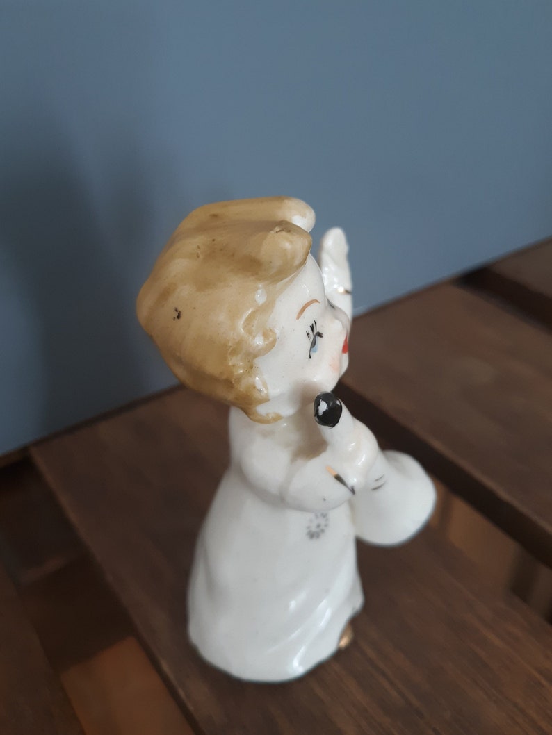 Instrument Music Vintage Girl Figurine