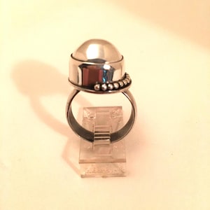 Silver dome ring,granulation,sterling ring,sterling silver ring,handcrafted ring,handmade silver ring,sterling done ring, one of a kind ring