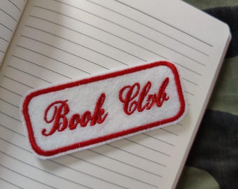 Book Club Sew-On Patch: Vintage Inspired Embroidered Badge