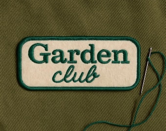 Garden Club Patch: Embroidered Felt Badge for Kids Clothing