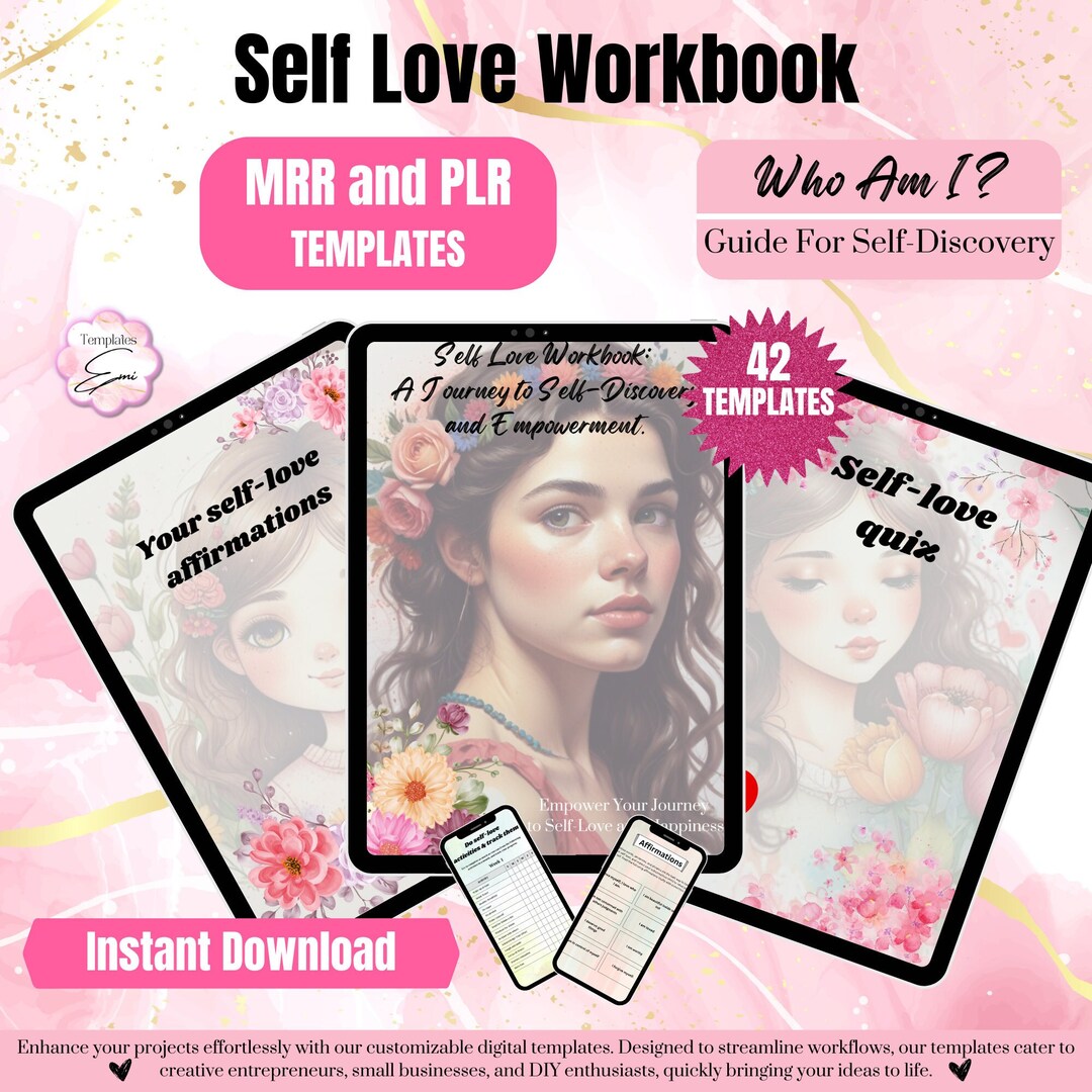 MRR and PLR | Self Love Journal | Editable PLR Canva Template | Care ...