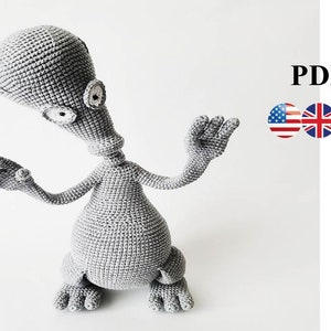 Amigurumi crochet pattern Alien. Alien amigurumi. Crochet Alien. Alien crocheting.