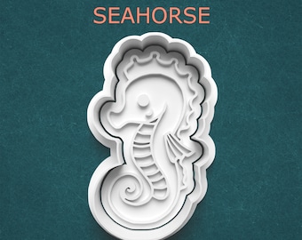 Seahorse Cookie Cutter ~ Seahorse Clay Cutter ~ Cute Cookie Cutter ~ Sea Creature ~ Marine Life ~ Ocean Animal ~ Aquatic Animal Cutter