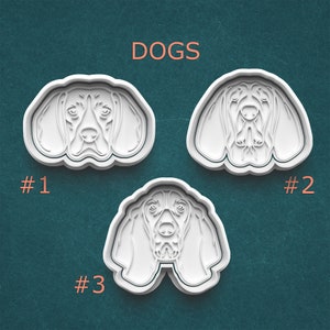Dog Breeds Cookie Cutters ~ Basset Hound ~ Beagle ~ Bloodhound ~ Dog Owner Gifts ~ Gifts for Pet Owners ~ Puppy Cutters ~ Dog Treat Molds