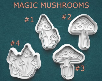 Mushroom Cookie Cutters ~ Fantasy Mushroom Cookie Cutters ~ Magical Mushroom Cutters ~ Mystical Mushroom Cookie Cutters ~ Baking Gifts