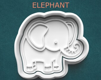 Elephant Cookie Cutter ~ Zoo Animal Cutter ~ Baby Elephant Clay Cutter ~ Polymer Clay Cutter ~ Gift for Bakers ~ Kitchen Gifts