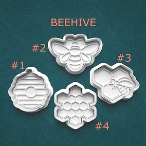 Bee Cookie Cutters ~ Beehive Clay Cutter Decor ~ Wasp Polymer Clay Cutter ~ Baking Supplies ~ Clay Crafts ~ Art Supplies ~ Kitchen Gifts