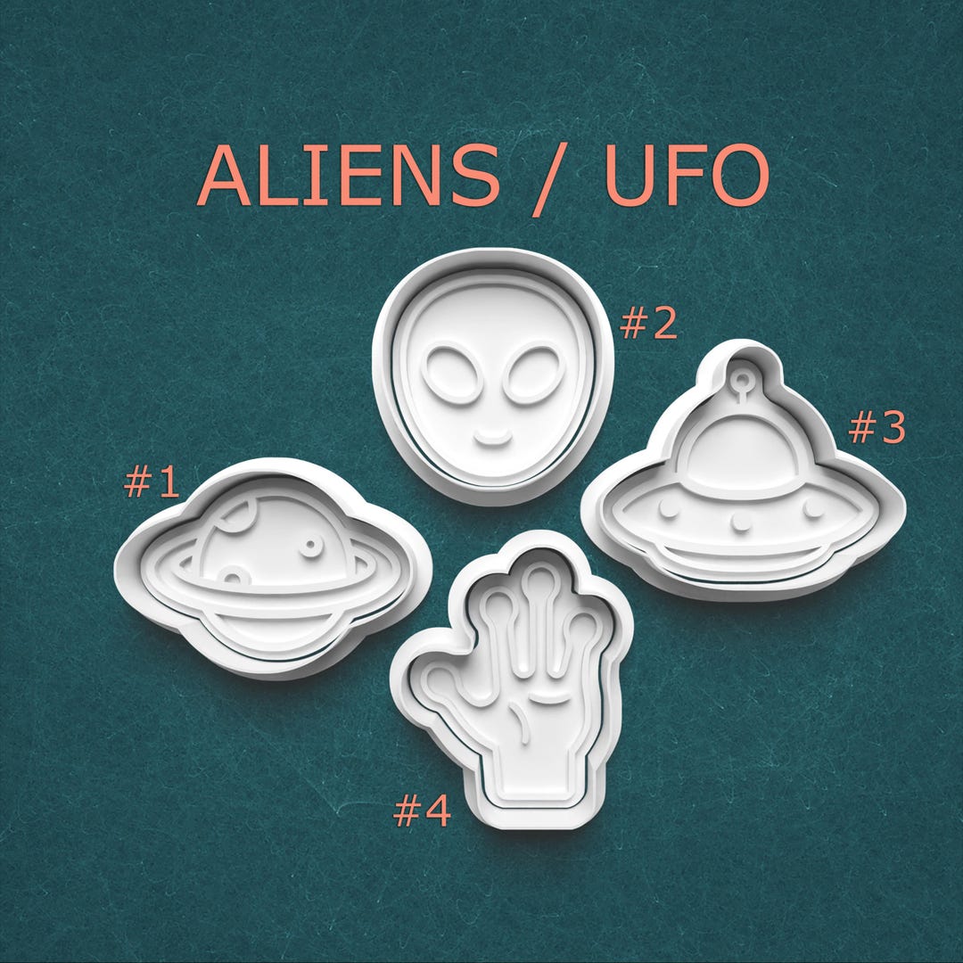 Cookie Cutz - Set Di Formine Per Biscotti Alieno E UFO In PLA Alimentare (2 Pezzi)