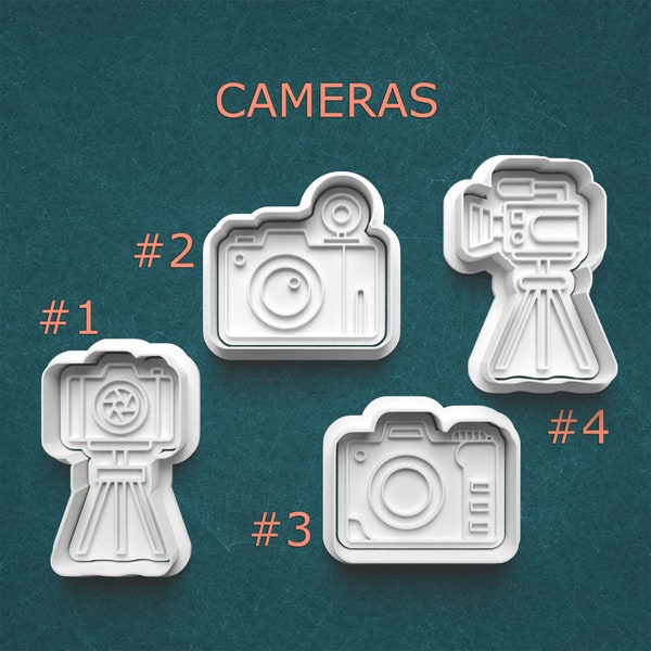 Camera Cookie Cutters ~ Video Camera Cutter ~ Flash Camera Cutter ~ Unique Cookie Cutters ~ Gifts for Photographers ~ Gifts for Influencers