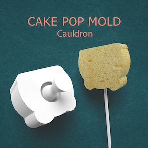 Cauldron Cake Pop Mold – Halloween Witch Cauldron Shaped Press for Baking Cake Pops, Candy Pops, and Themed Party Treats