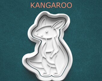 Kangaroo Cookie Cutter ~ Polymer Clay Cutter ~ Australian Animal Cutter ~ Joey Cookie Cutter ~ 3D Printed Cookie Mold ~ Baking Supplies