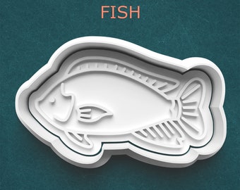 Fish Cookie Cutter ~ Gifts for Fishermen ~ Gifts for Him ~ Beach Cookie Cutter ~ Animal Cookie Cutter ~ Polymer Clay Cutter ~ Clay Stamp