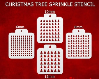 Christmas Tree Sprinkle Card ~ DIY Custom Sprinkle Stencil ~ Royal Icing Sprinkles ~ Christmas Sprinkle ~ Multiple Sizes ~ Dye Free Sprinkle