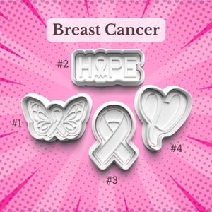 Breast Cancer Awareness Cookie Cutters ~ Breast Cancer Ribbon ~ Survivor ~ F*ck Cancer ~ Gifts for Women ~ Gifts for Her