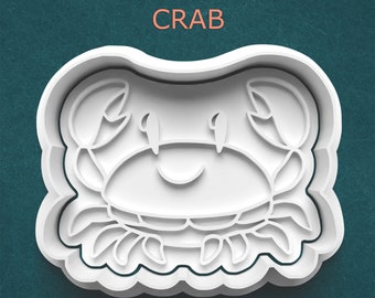 Crab Cookie Cutter ~ Sea Creature Cookie Cutter ~ Ocean Animal Polymer Clay Cutter ~ Baking Supplies ~ Kitchen Gifts ~ Beach Cookie Cutter