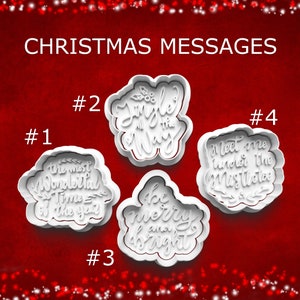 Christmas Cookie Cutter ~ Jingle All The Way ~ Be Merry and Bright ~ The Most Wonderful Time of the Year ~ Christmas Ornaments ~ Clay Cutter