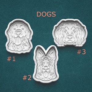 Dog Clay Cutters ~ English Springer Spaniel ~ Golden Retriever ~ German Shepherd ~ Dog Breed Cookie Cutters ~ Dog Owner Gifts ~ Dog Lover
