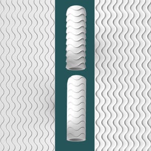 Classic waves textured roller for polymer clay and fondant – wave pattern rolling pin for baking, ceramics, and crafting projects