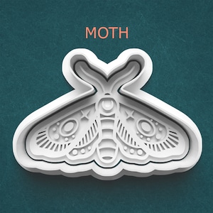 Moth Cookie Cutter ~ Detailed Cookie Cutter ~ Insect Clay Cutter ~ Boho Decoration ~ Nature ~ Animals ~ Outdoor ~ Unique Cookie Cutter