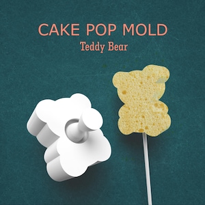 Teddy Bear Cake Pop Mold – 2-Piece Set with Pop Press Tool | Perfect for Valentine's Cake Pops, Crafts, and Treats | Gift Idea for Bakers