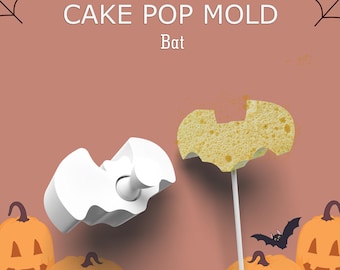 Bat Halloween Cake Pop Mold – 2-Piece Set with Pop Press Tool | Perfect for Holiday Cake Pops, Crafts, and Treats | Gift Idea for Bakers