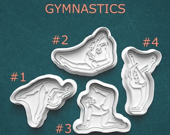 Gymnastics Cookie Cutters ~ Sports Cookie Cutters ~ Hobbies ~ Polymer Clay Cutters ~ Gymnast Cookie Cutters ~ Stretch ~ Pose ~ Exercise